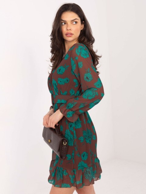 Sukienka DHJ-SK-12220-3.51P brązowy