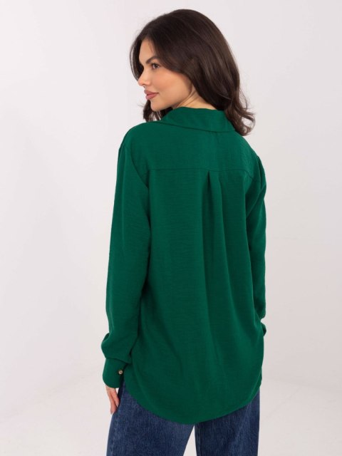 Koszula LK-KS-510109.70 ciemny zielony S