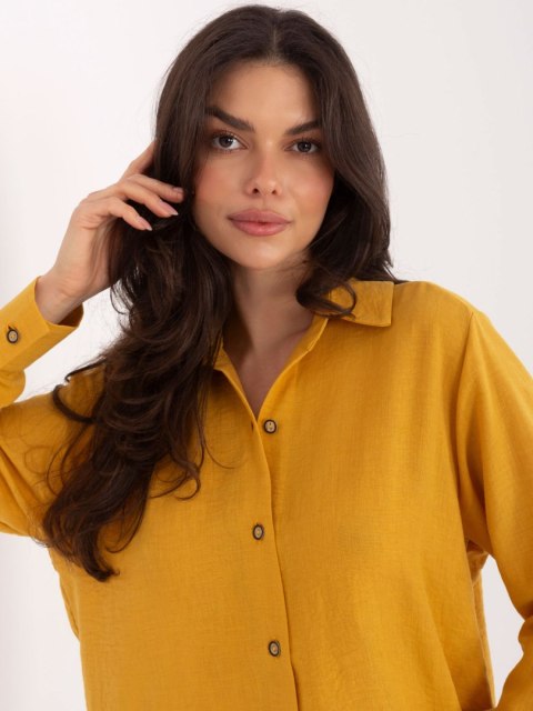 Koszula LK-KS-510109.70 ciemny żółty M