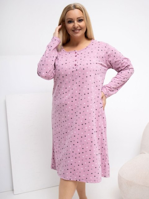 Koszula nocna DU-KN-FP-607.04P ciemny różowy 3XL