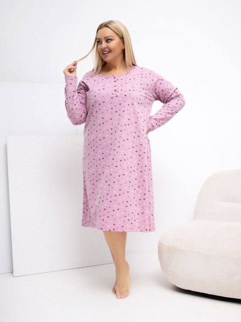 Koszula nocna DU-KN-FP-607.04P ciemny różowy 4XL