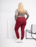 Spodnie dresowe RV-DR-6301.88 bordowy 2XL