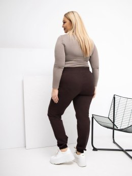 Spodnie dresowe RV-DR-6301.88 ciemny brązowy 4XL