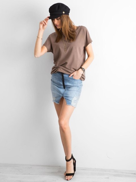 T-shirt RV-TS-4662.24P brązowy L