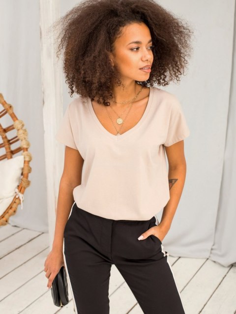 T-shirt RV-TS-4832.01P beżowy XL