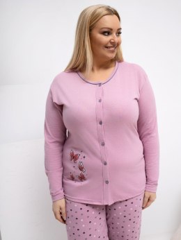 Piżama DU-PI-FP-509.99P ciemny różowy 3XL