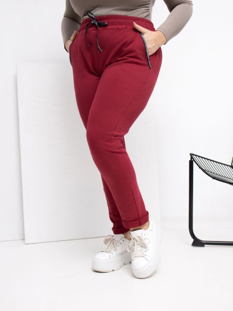 Spodnie dresowe RV-DR-4765.52 bordowy 4XL