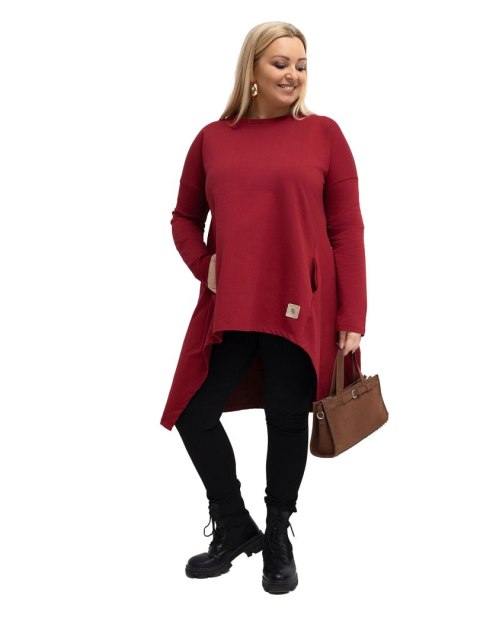 Tunika RV-TU-5042.09X bordowy one size XL/2XL