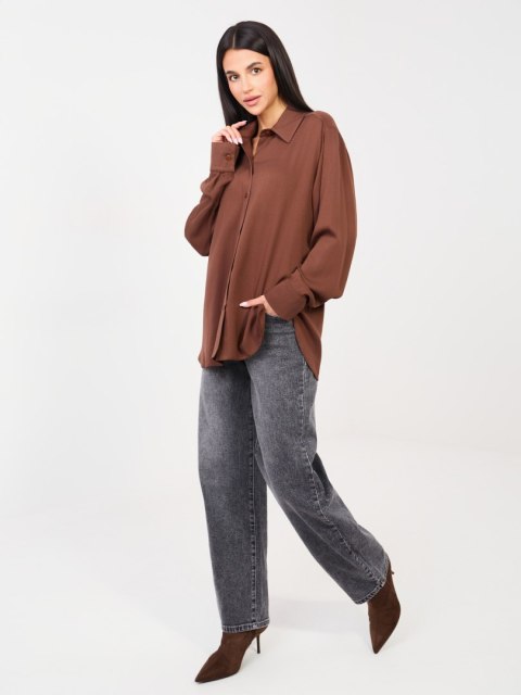 Koszula LK-KS-510197.12P brązowy XL/2XL