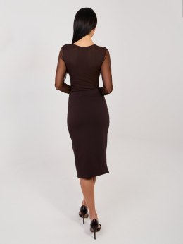 Spódnica RV-SD-7847.80 ciemny brązowy M