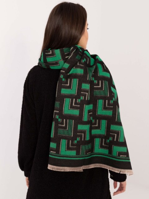 Szalik AT-SZ-23158.32 czarno-zielony