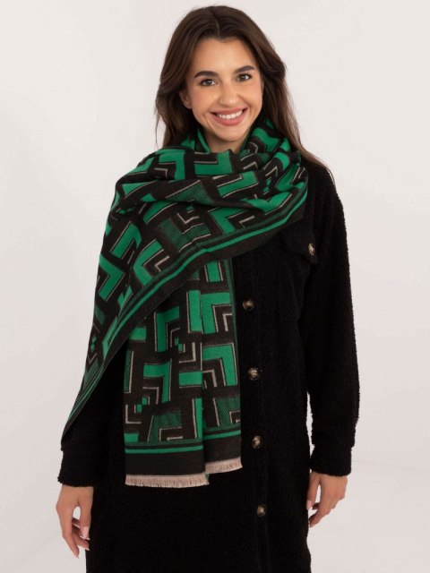 Szalik AT-SZ-23158.32 czarno-zielony