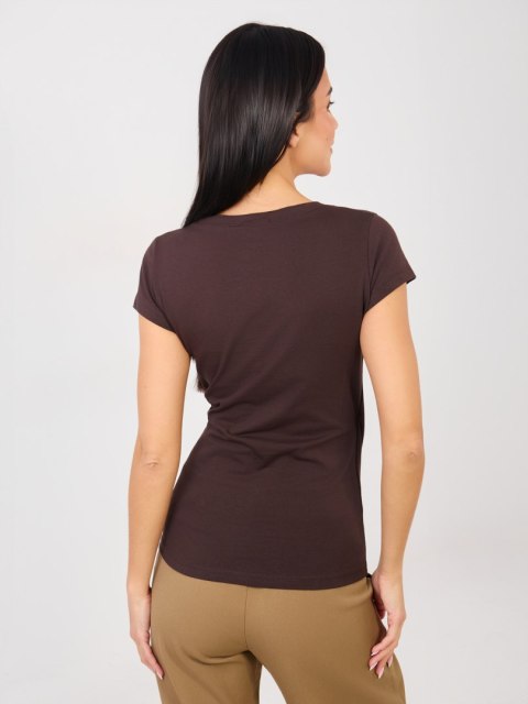 T-shirt RV-TS-5636.03X ciemny brązowy L