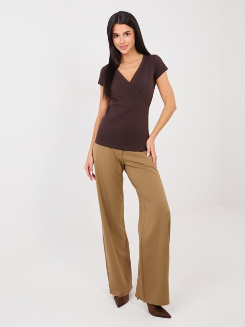 T-shirt RV-TS-5636.03X ciemny brązowy S