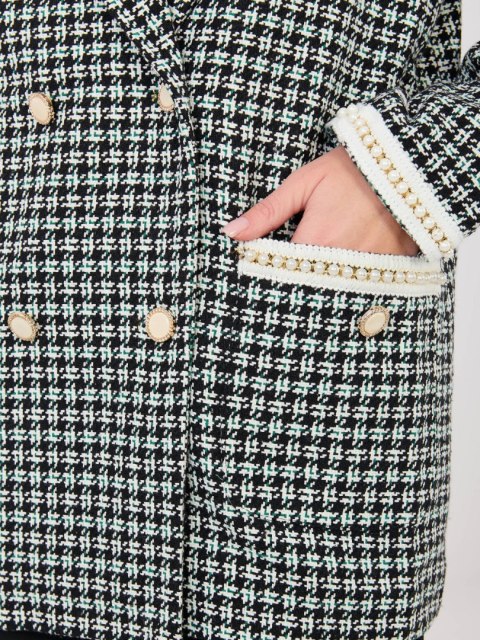 Marynarka LK-MA-510149.93 czarno-zielony XL