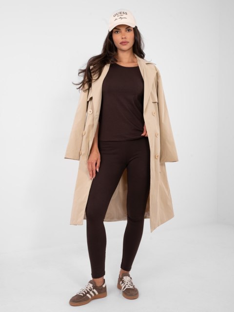 Leginsy RV-LG-2850.20P ciemny brązowy S