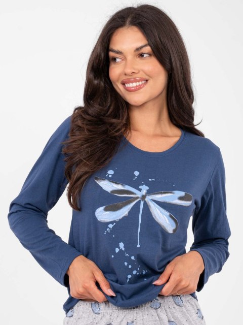 Piżama DU-PI-FP-008.30 ciemny niebieski 2XL