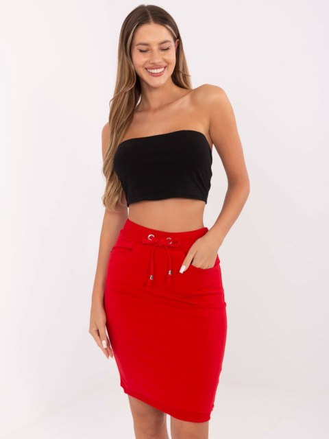 Spódnica RV-SD-4793-1.32 czerwony XL