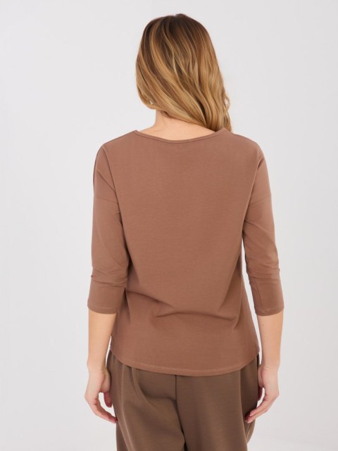 Bluzka RV-BZ-4661.40P jasny brązowy S