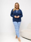 Piżama DU-PI-FP-510.13 ciemny niebieski 3XL