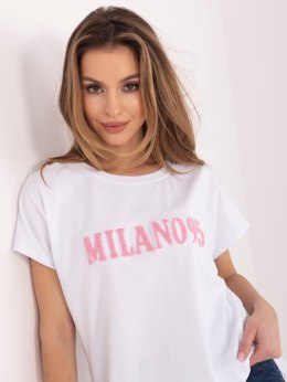 T-shirt RV-TS-A1206.84 biało-różowy