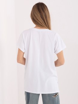 T-shirt RV-TS-A1206.84 biało-żółty