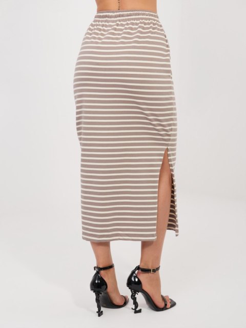 Spódnica D12127M50254A ciemny bezowy L