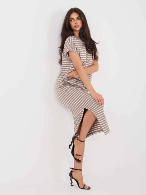 Spódnica D12127M50254A ciemny bezowy XL