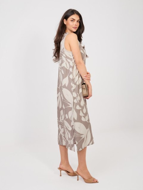 Sukienka D60105M30471A ciemny bezowy XS