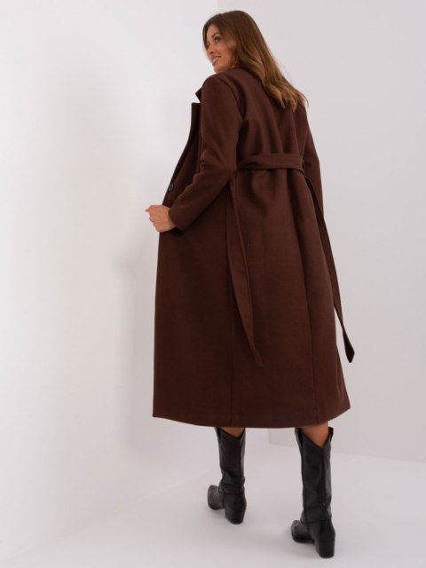 Płaszcz TW-PL-BI-5312-1.31 ciemny brązowy XL