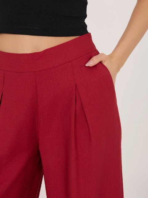 Spodnie D60103M62449E3 ciemny czerwony XL