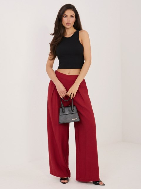 Spodnie D60103M62449E3 ciemny czerwony XL