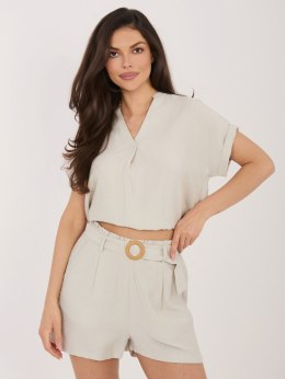 Szorty D60103M62612KA2 jasny beżowy L