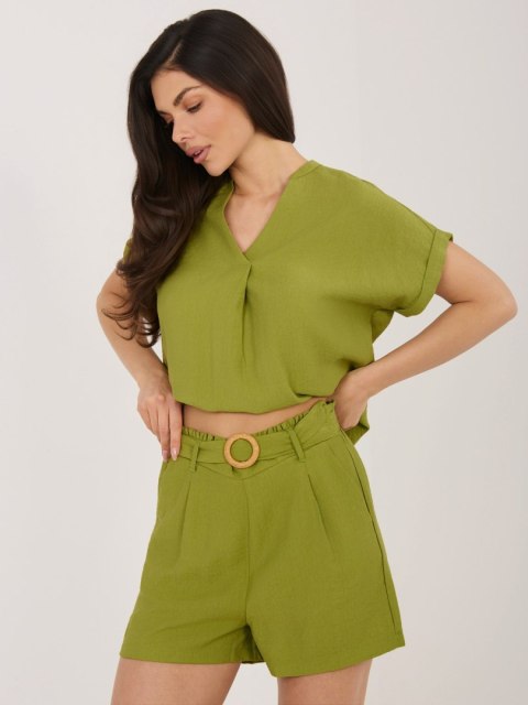 Szorty D60103M62612KA3 oliwkowy S