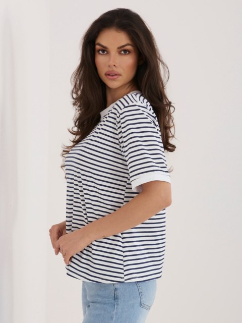 T-shirt IT-TS-20881.85 biało-granatowy