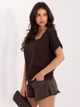 Bluzka RV-BZ-A1321.91 ciemny brązowy L/XL