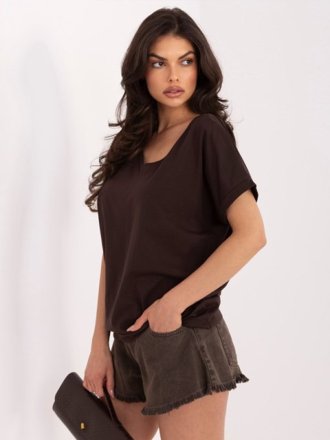 Bluzka RV-BZ-A1321.91 ciemny brązowy L/XL