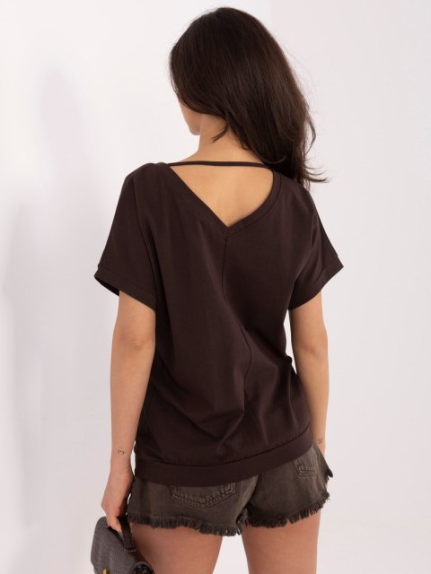 Bluzka RV-BZ-A1321.91 ciemny brązowy L/XL