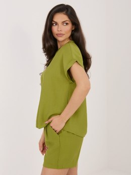 Bluzka D60103M11235B3 oliwkowy S