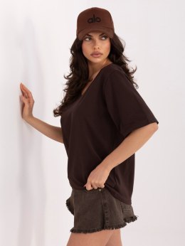 T-shirt RV-BZ-A1268.18 ciemny brązowy S/M