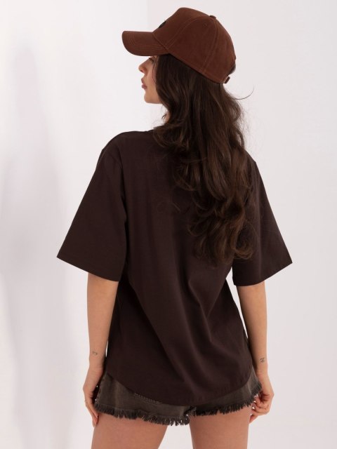 T-shirt RV-BZ-A1268.18 ciemny brązowy S/M