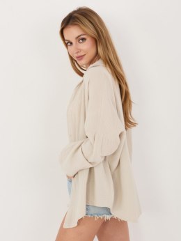 Koszula MI-KS-82377.83 beżowy