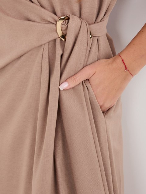 Sukienka MI-SK-A5449.92 ciemny bezowy