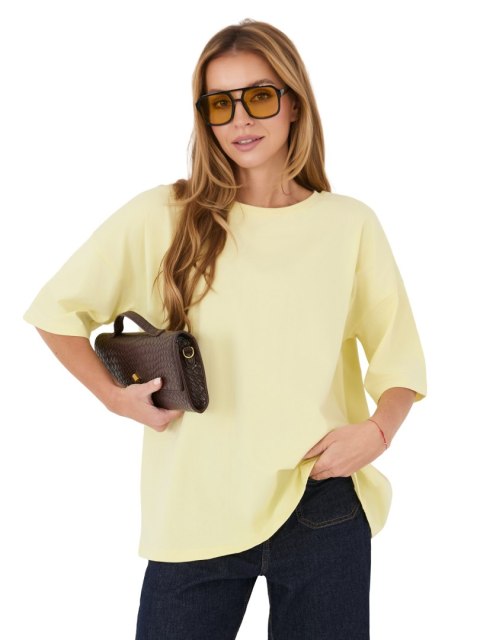 T-shirt RV-BZ-A1230.12 jasny żółty S/M