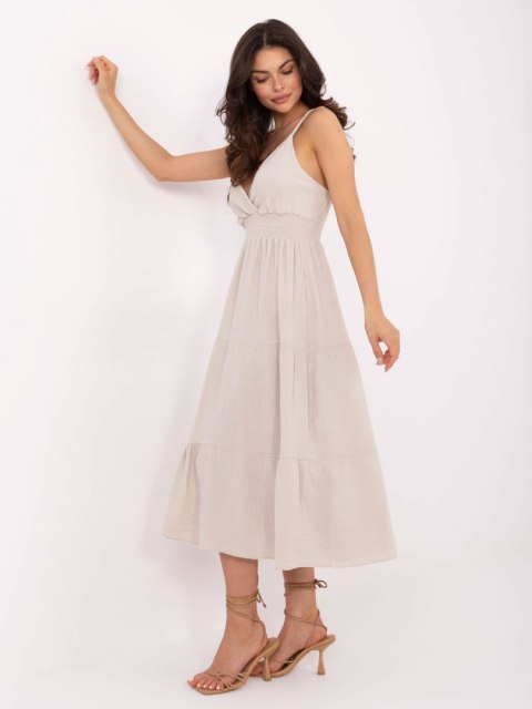 Sukienka MI-SK-62200.76 beżowy