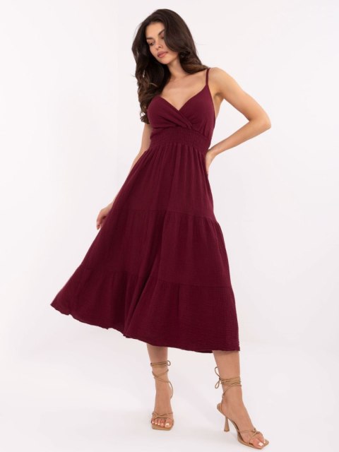 Sukienka MI-SK-62200.76 bordowy