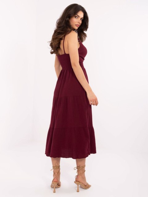 Sukienka MI-SK-62200.76 bordowy