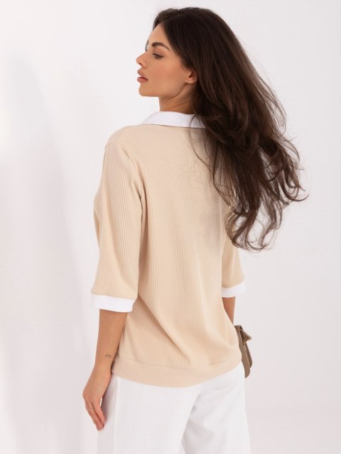 Bluzka LK-BZ-510218.02 beżowy L/XL