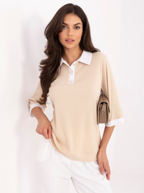 Bluzka LK-BZ-510218.02 beżowy M/L