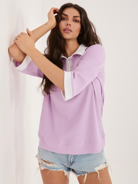 Bluzka LK-BZ-510218.02 jasny fioletowy L/XL